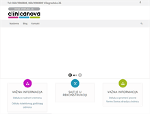 Tablet Screenshot of clinicanova.rs
